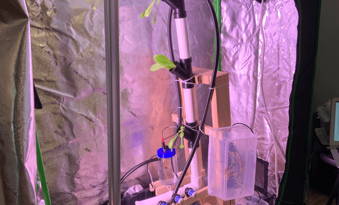 Photo of Autonomous Vertical Garden Setup